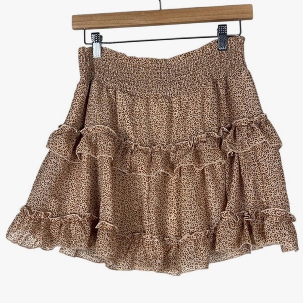 Leopard Print Mini Skirt